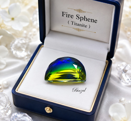 Rara sfena fuoco arcobaleno - di,