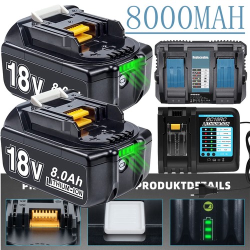 0ah per batteria makita - 2x, 8,0ah